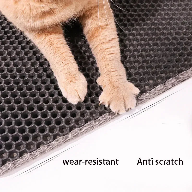 EVA Double Layer Cat Litter Pad Waterproof Non-slip Sand Basin Filter Kitten Dog Washable Easy Cleaning Pet Accessories