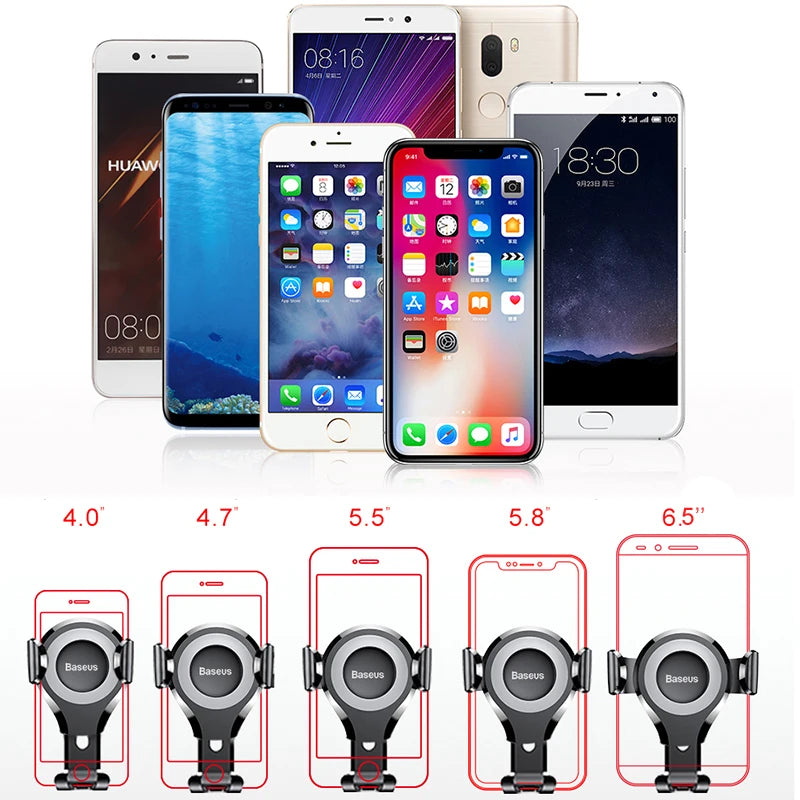 Baseus Gravity Car Phone Holder For iPhone 16 Samsung Suction Cup Car Holder For Phone in Car Mobile Phone Holder Stand 핸드폰 거치대