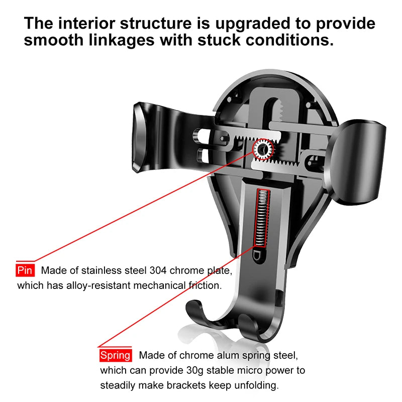 Baseus Gravity Car Phone Holder For iPhone 16 Samsung Suction Cup Car Holder For Phone in Car Mobile Phone Holder Stand 핸드폰 거치대