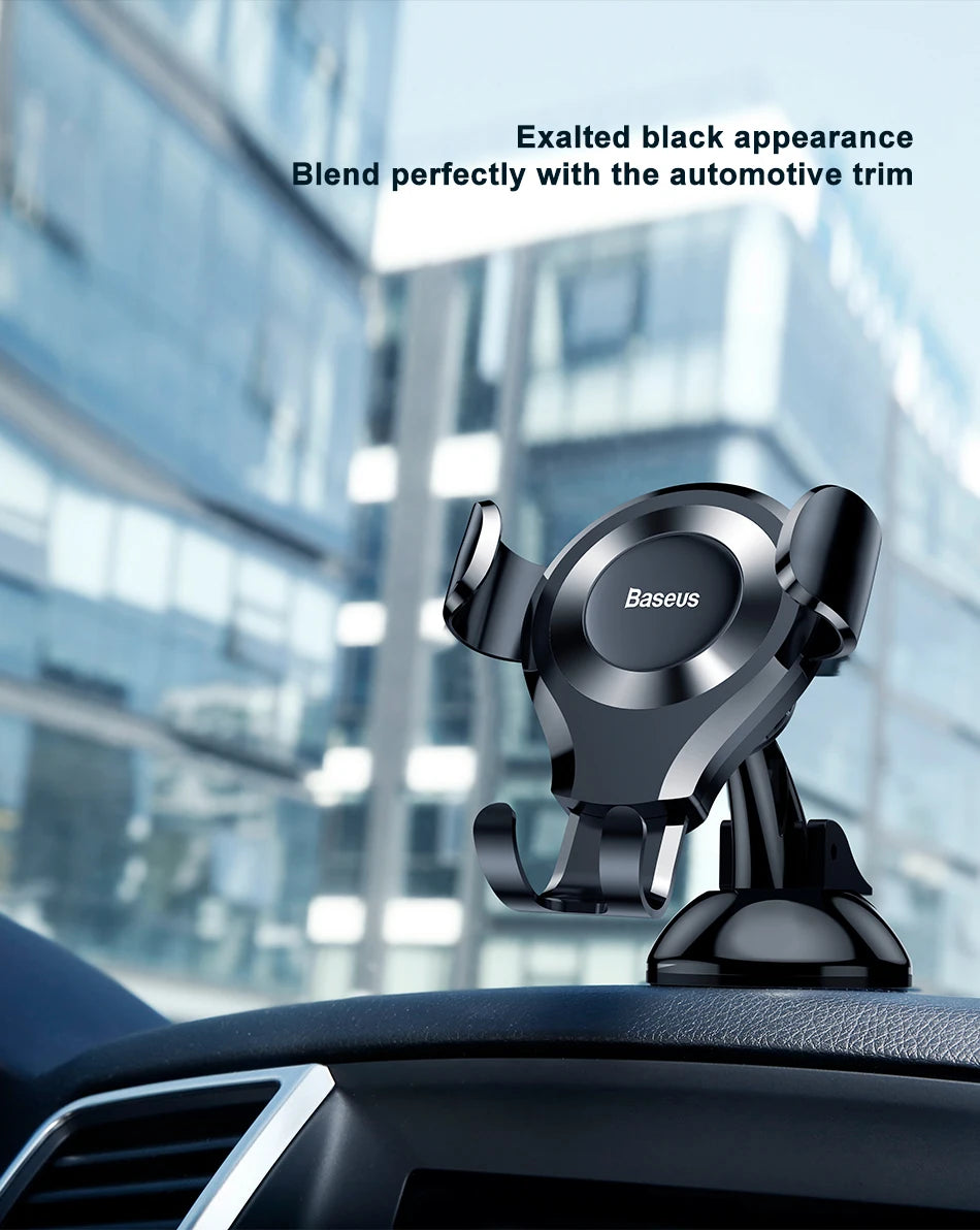 Baseus Gravity Car Phone Holder For iPhone 16 Samsung Suction Cup Car Holder For Phone in Car Mobile Phone Holder Stand 핸드폰 거치대