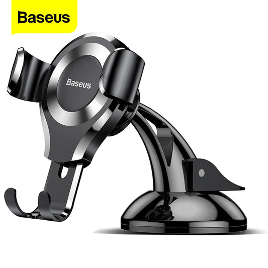 Baseus Gravity Car Phone Holder For iPhone 16 Samsung Suction Cup Car Holder For Phone in Car Mobile Phone Holder Stand 핸드폰 거치대