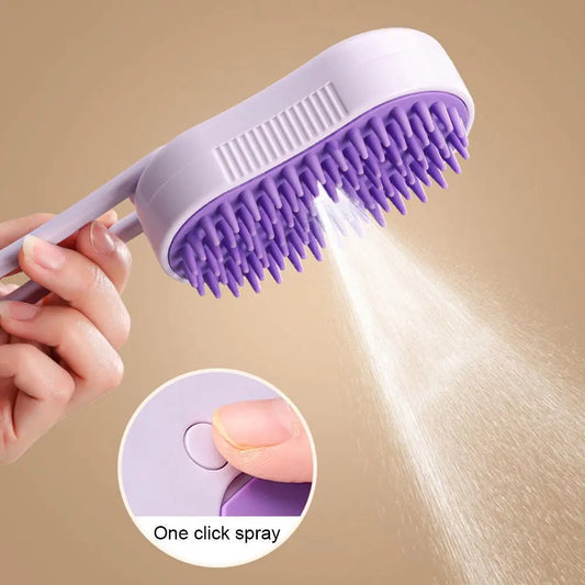 Cat Steam Brush Electric Spray Water Spray Kitten Pet Comb Soft Silicone Depilation Cats Bath Hair Brush Grooming Supplies