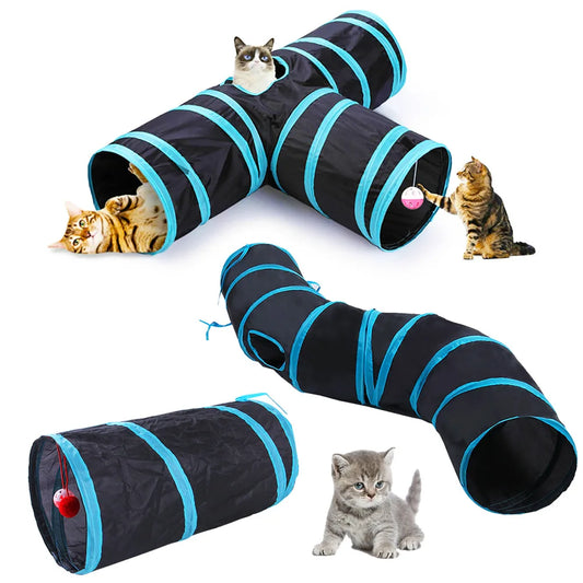 Cat Tunnel Foldable Cat Tunnel Pet Supplies Cat S T Y Pass Play Tunnel Cat Toy Breathable Drill Barrel for Indoor loud paper