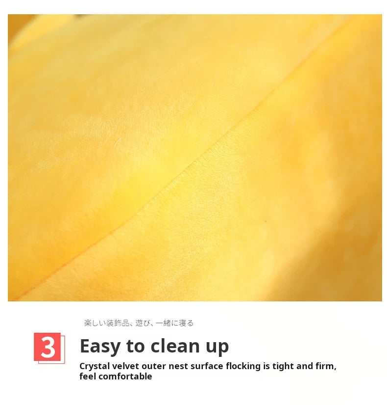 Pet banana shaped warm cat nest dog nest semi closed pet nest hamster nest pet bed sleeping mat
