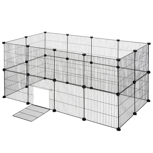 DIY Pet Fences Dog Cage Foldable Sleeping Playing Kennel House for Puppy Rabbits Guinea Pig Dogs Cat Exercise Training Outdoor