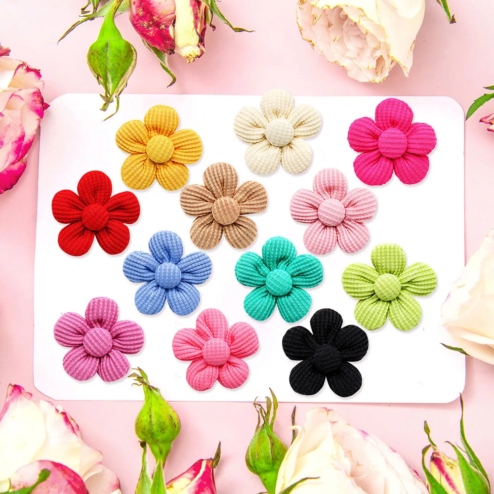 10PS Flower Shape Dog Grooming Bowknot Small Dogs Hair Bows Rubber Bands Pet Cat Dog Hair Bows Pet Hair Accessories Pet Supplies